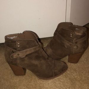 Tan booties